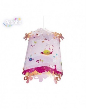 Lampenschirm Motiv Giraffe in Rosa nicht erleuchtet
