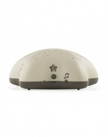 Musical Star Projector in Beige Motiv Nilpferd